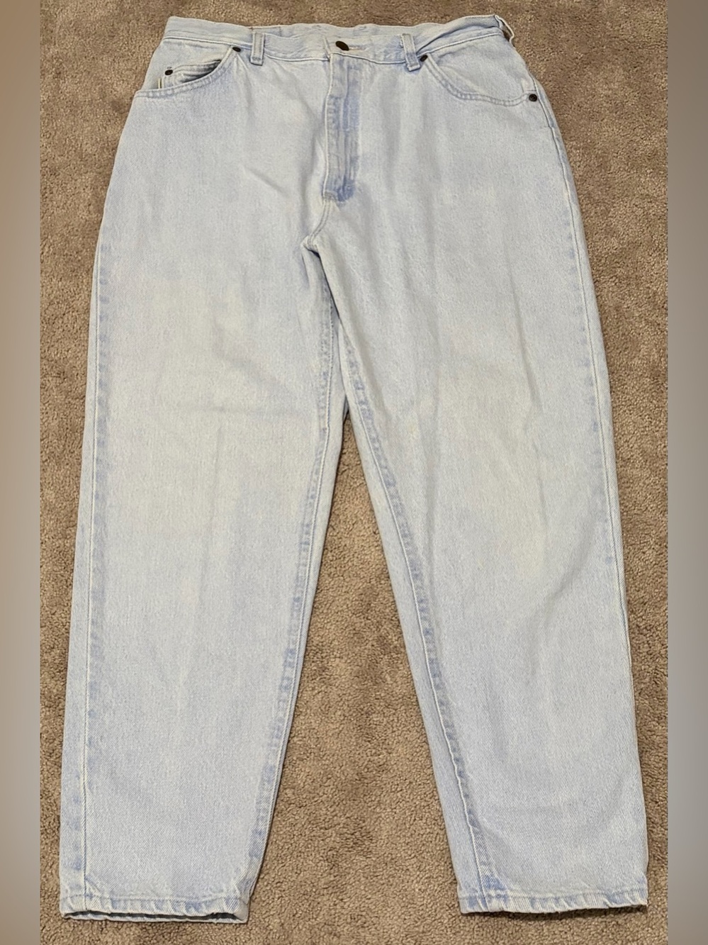 VTG Lee Riders Women’s High-Rise Mom Style Light Wash Jeans Measured 32x29